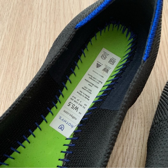 Rothy’s the point pointed toe slip on ballet flat woven shoes - Picture 8 of 9